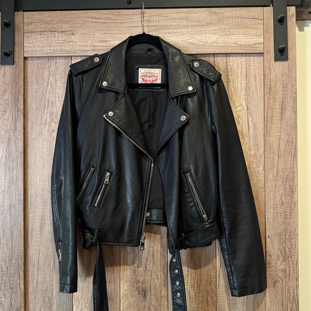 Levi’s Black Leather Biker Jacket